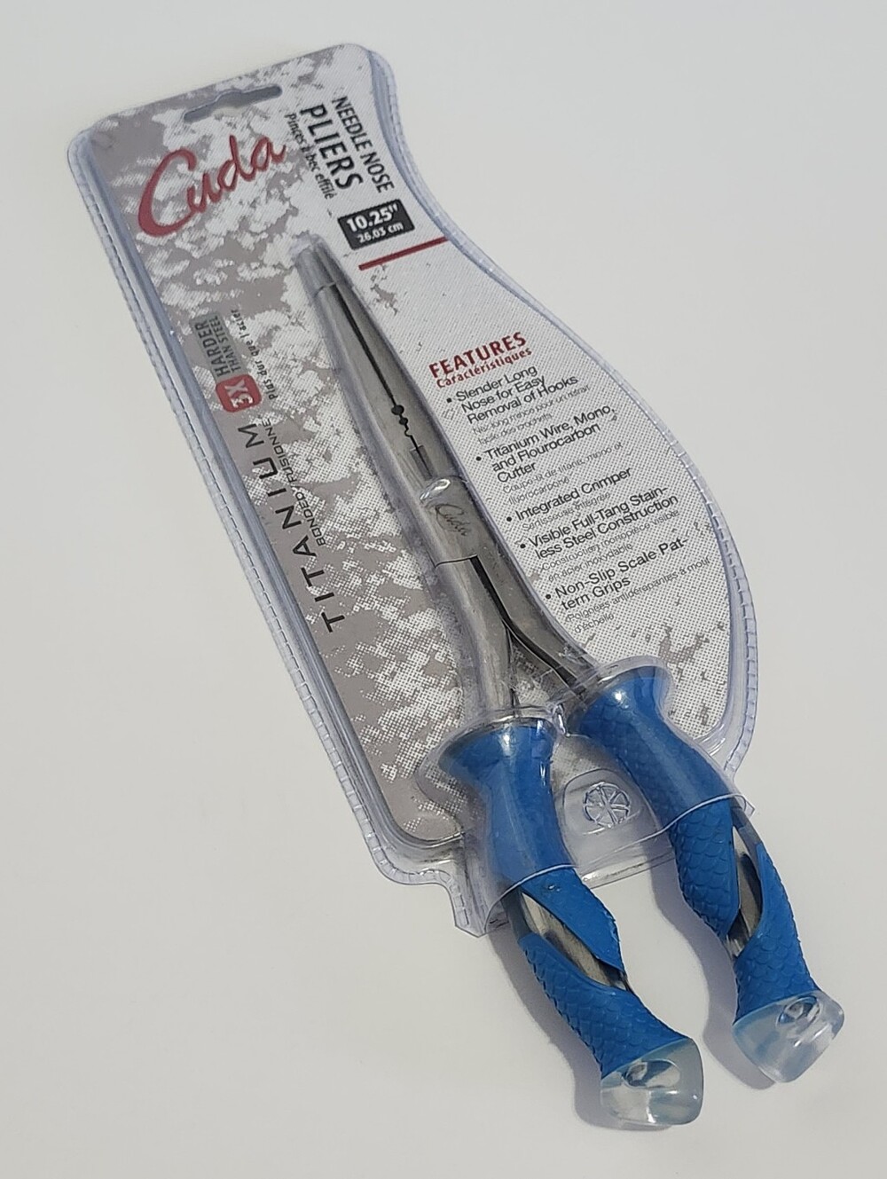 Cuda 10.25" Stainless Steel Titanium Bonded Long Needle Nose Pliers NEW